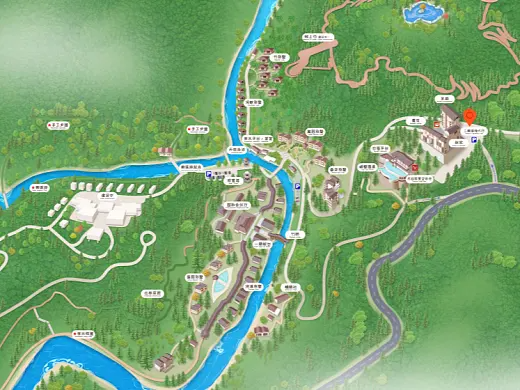 北屯结合景区手绘地图智慧导览和720全景技术，可以让景区更加“动”起来，为游客提供更加身临其境的导览体验。